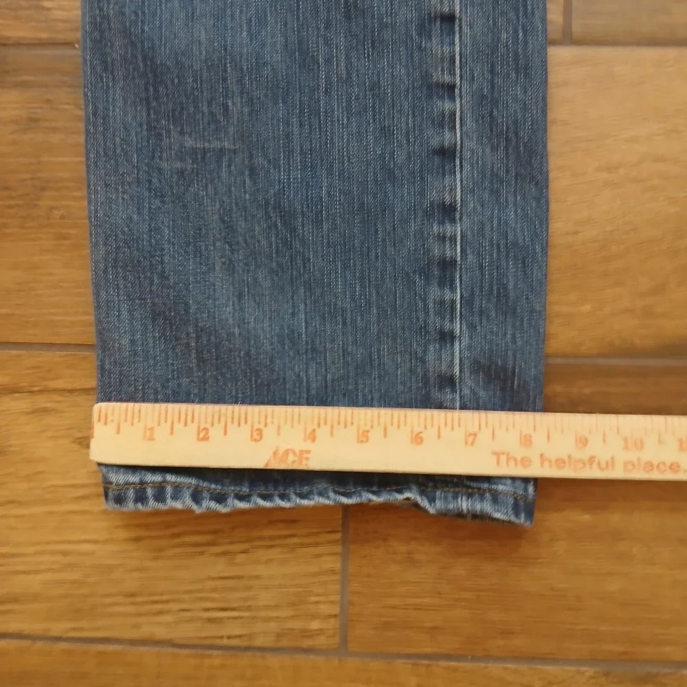 Levis 501 Jeans Mens 34x32 (FITS 32x30) Blue Straight Leg Button Fly Denim